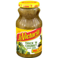 La Victoria Salsa Verde Thick N Chunky Medium - 15.5 Ounce